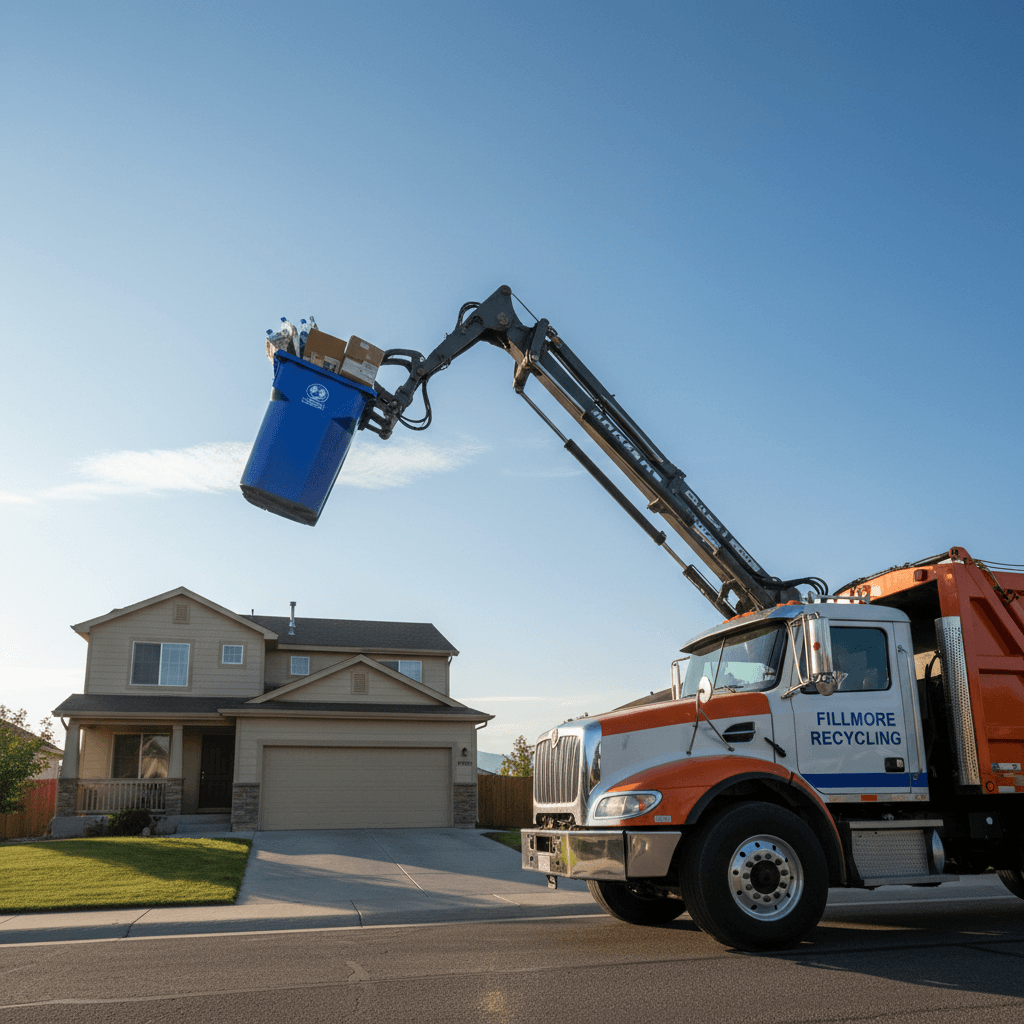Curbside recycling pickup