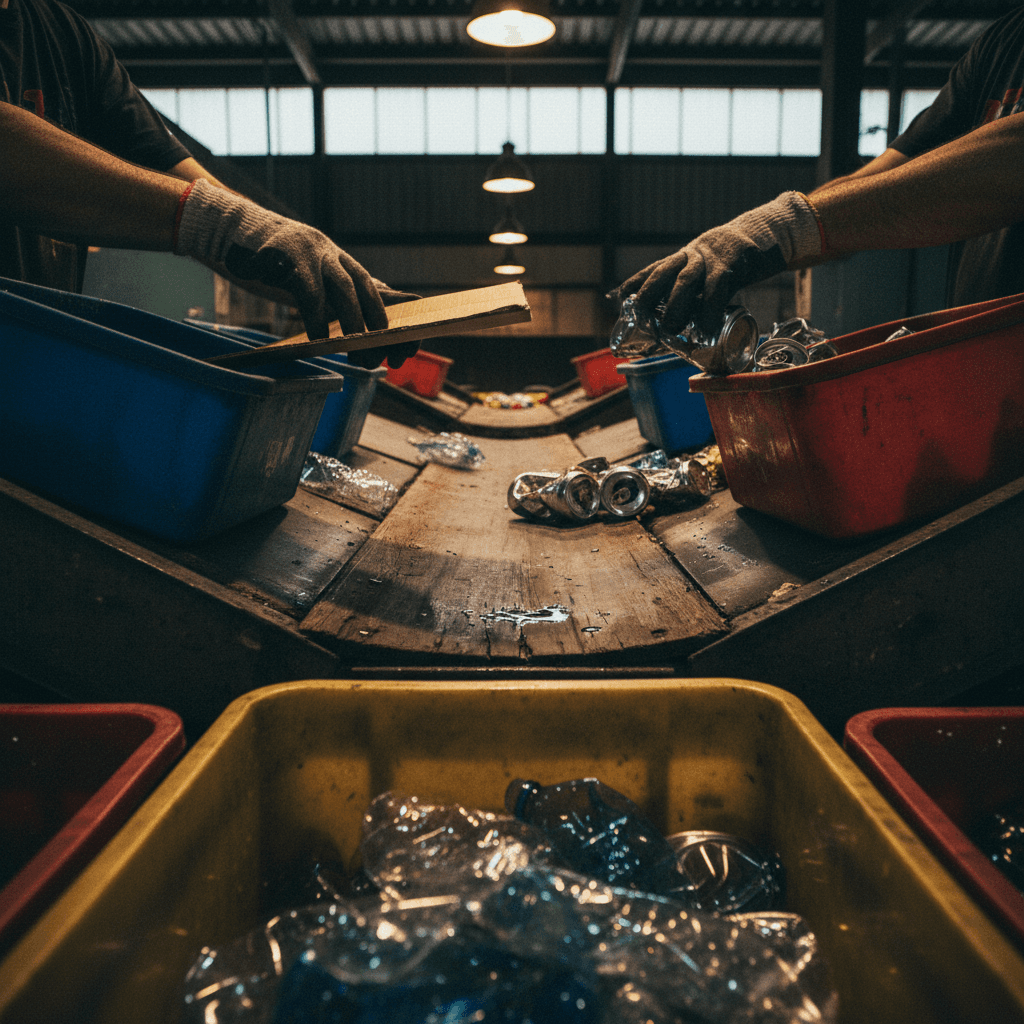 Careful material sorting and handling process