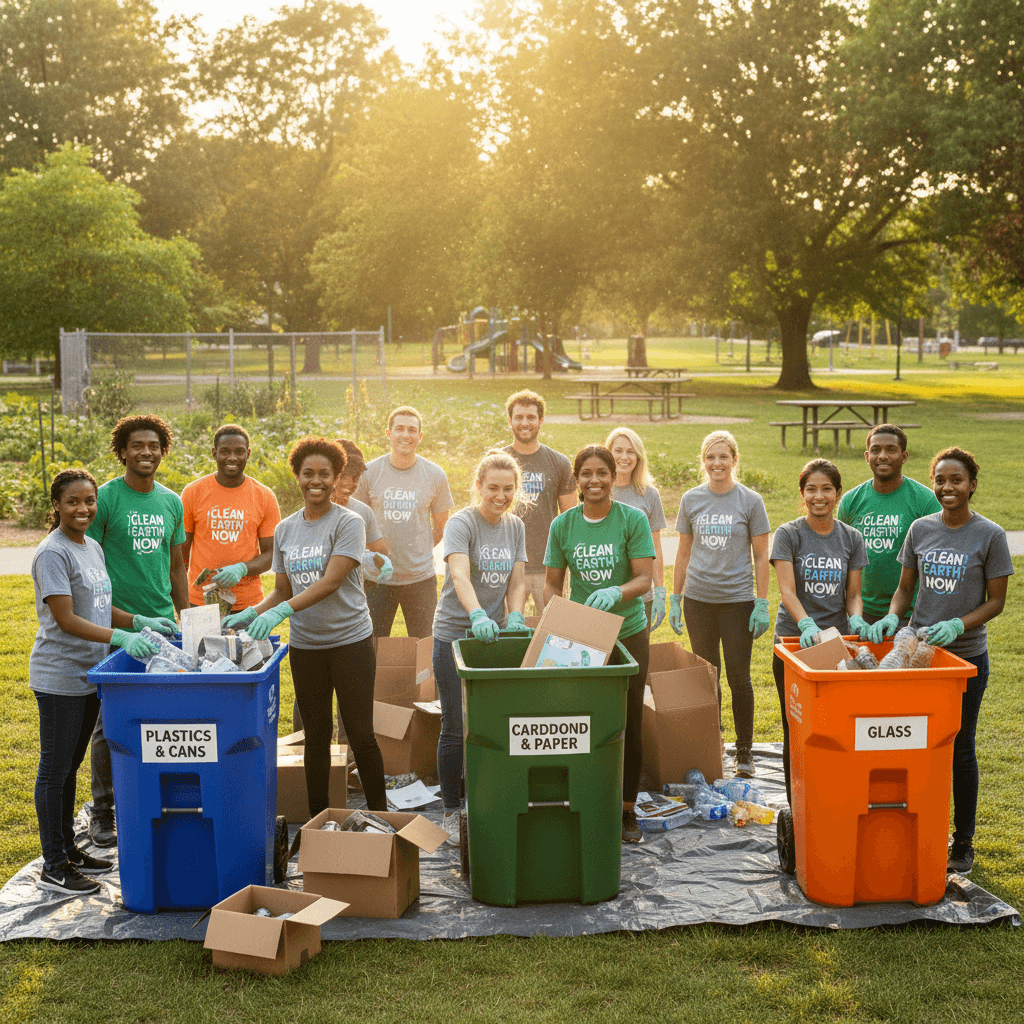 Organizational recycling event